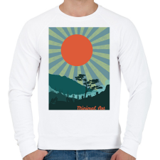 PRINTFASHION Minimalista Tájkép - Férfi pulóver - Fehér férfi pulóver, kardigán