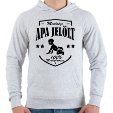 PRINTFASHION Minőségi apajelölt - Férfi kapucnis pulóver - Sport szürke férfi pulóver, kardigán