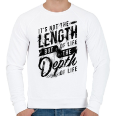 PRINTFASHION Minőségi élet - Férfi pulóver - Fehér