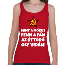 PRINTFASHION MINT A MÓKUS FENN A FÁN - Női atléta - Cseresznyepiros női trikó