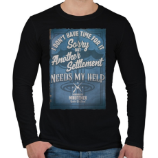PRINTFASHION Minutemen - Férfi hosszú ujjú póló - Fekete