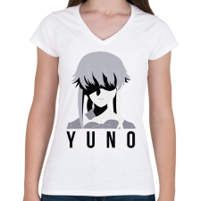 PRINTFASHION Mirai Nikki - Yuno - Női V-nyakú póló - Fehér női póló