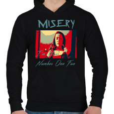 PRINTFASHION misery-hope poster - Férfi kapucnis pulóver - Fekete