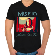 PRINTFASHION misery-hope poster - Férfi V-nyakú póló - Fekete férfi póló