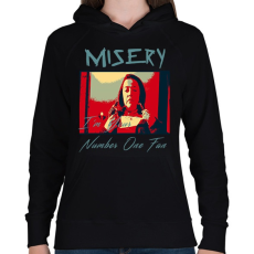 PRINTFASHION misery-hope poster - Női kapucnis pulóver - Fekete