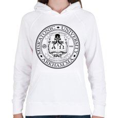 PRINTFASHION Miskatonic University (fekete) - Női kapucnis pulóver - Fehér