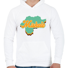 PRINTFASHION Miskolc - Férfi kapucnis pulóver - Fehér