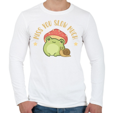 PRINTFASHION Miss you slow much - Férfi hosszú ujjú póló - Fehér