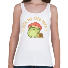 PRINTFASHION Miss you slow much - Női atléta - Fehér női trikó