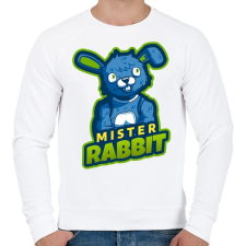 PRINTFASHION Mister Rabbit - Férfi pulóver - Fehér férfi pulóver, kardigán