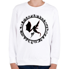 PRINTFASHION misztikus-sárkányos logo  - Gyerek pulóver - Fehér gyerek pulóver, kardigán