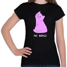 PRINTFASHION MIT AKARSZ - Női póló - Fekete női póló