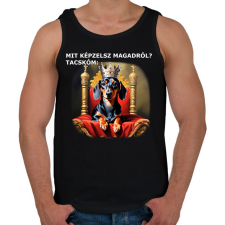 PRINTFASHION Mit képzelsz magadról - Férfi atléta - Fekete atléta, trikó