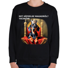 PRINTFASHION Mit képzelsz magadról - Gyerek pulóver - Fekete