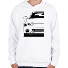 PRINTFASHION Mitsubishi 3000 GT - Gyerek kapucnis pulóver - Fehér gyerek pulóver, kardigán