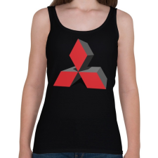 PRINTFASHION MITSUBISHI 3D - Női atléta - Fekete női trikó