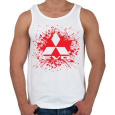 PRINTFASHION Mitsubishi Lancer Evo - Férfi atléta - Fehér