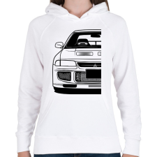 PRINTFASHION Mitsubishi Lancer GSR Evo 3 (1) - Női kapucnis pulóver - Fehér női pulóver, kardigán