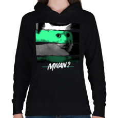 PRINTFASHION Mivan? - Női kapucnis pulóver - Fekete