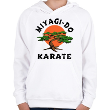 PRINTFASHION Miyagi-Do Karate - Gyerek kapucnis pulóver - Fehér gyerek pulóver, kardigán