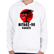 PRINTFASHION miyagi-do karate - Gyerek kapucnis pulóver - Fehér gyerek pulóver, kardigán