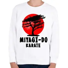 PRINTFASHION miyagi-do karate - Gyerek pulóver - Fehér gyerek pulóver, kardigán