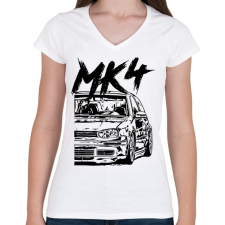 PRINTFASHION Mk4 - Női V-nyakú póló - Fehér női póló
