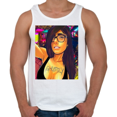 PRINTFASHION MK - Férfi atléta - Fehér