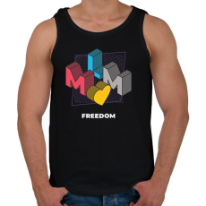 PRINTFASHION MLM FREEDOM - Férfi atléta - Fekete
