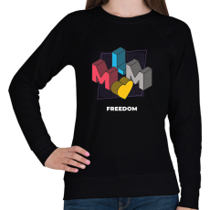 PRINTFASHION MLM FREEDOM - Női pulóver - Fekete