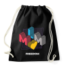 PRINTFASHION MLM FREEDOM - Sportzsák, Tornazsák - Fekete