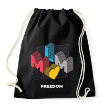 PRINTFASHION MLM FREEDOM - Sportzsák, Tornazsák - Fekete tornazsák