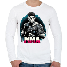 PRINTFASHION MMA - Férfi hosszú ujjú póló - Fehér
