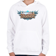 PRINTFASHION Mobile Legends - Gyerek kapucnis pulóver - Fehér gyerek pulóver, kardigán