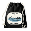 PRINTFASHION Moby Dick is my enemy - Sportzsák, Tornazsák - Fekete