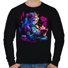 PRINTFASHION Modern hercegnő - Férfi pulóver - Fekete