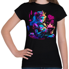 PRINTFASHION Modern hercegnő - Női póló - Fekete