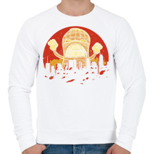 PRINTFASHION Mogyoró szörny - Férfi pulóver - Fehér férfi pulóver, kardigán