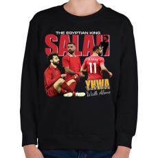 PRINTFASHION Mohamed Salah - Gyerek pulóver - Fekete