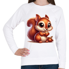 PRINTFASHION mókus1 - Női pulóver - Fehér női pulóver, kardigán