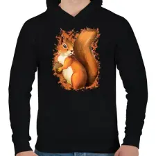 PRINTFASHION Mókus - Férfi kapucnis pulóver - Fekete női pulóver, kardigán