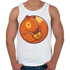 PRINTFASHION Mókus makkal - Férfi atléta - Fehér atléta, trikó