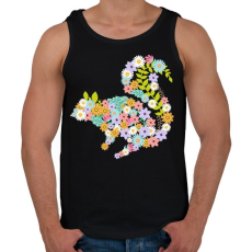 PRINTFASHION Mókus virág - Férfi atléta - Fekete