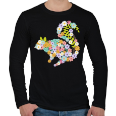 PRINTFASHION Mókus virág - Férfi hosszú ujjú póló - Fekete
