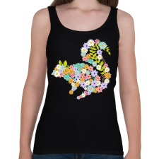 PRINTFASHION Mókus virág - Női atléta - Fekete női trikó