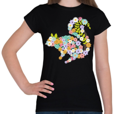 PRINTFASHION Mókus virág - Női póló - Fekete