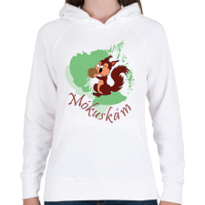 PRINTFASHION Mókuskám - Női kapucnis pulóver - Fehér női pulóver, kardigán