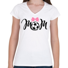 PRINTFASHION Mom - Női V-nyakú póló - Fehér