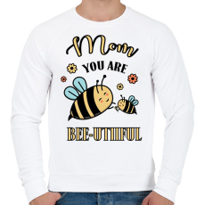 PRINTFASHION Mom you are bee-utiful - Férfi pulóver - Fehér