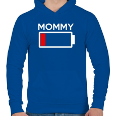 PRINTFASHION MOMMY - Férfi kapucnis pulóver - Királykék